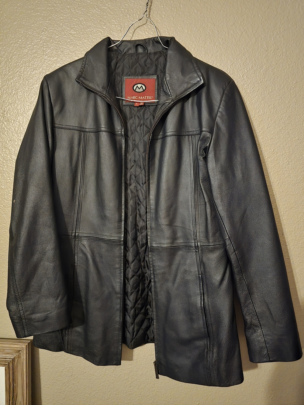 Marc Mattis Women's Black Leather Zip Jacket